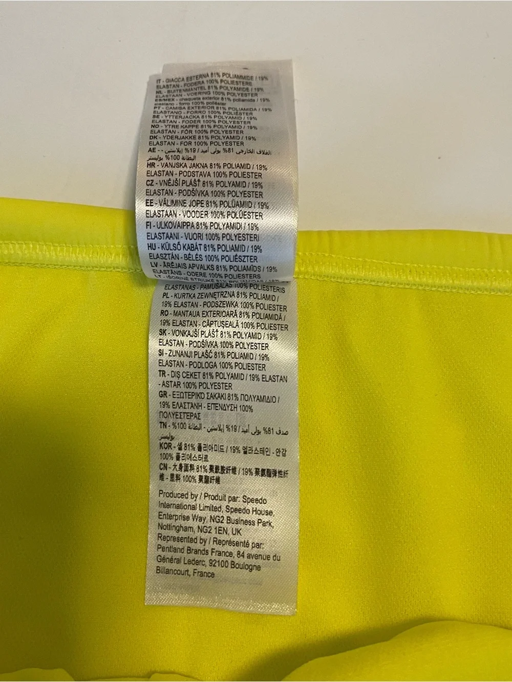 Speedo Swim Brief Mens Size 36 Yellow New With Tags Lemon Drizzle